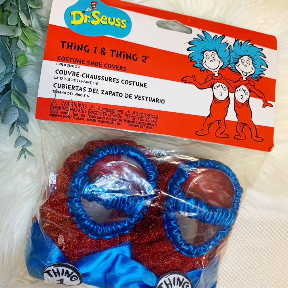Dr. Seuss Cat in the Hat: Thing 1&2 Costume Shoe Covers Kids - Picture 7 of 7